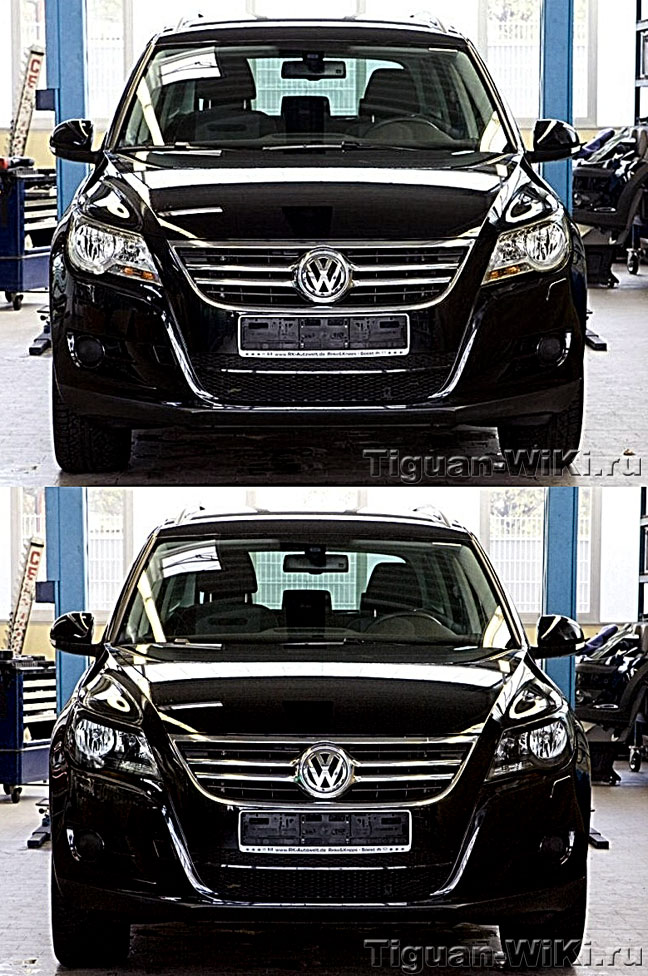 Штатные фары Tiguan и Hella